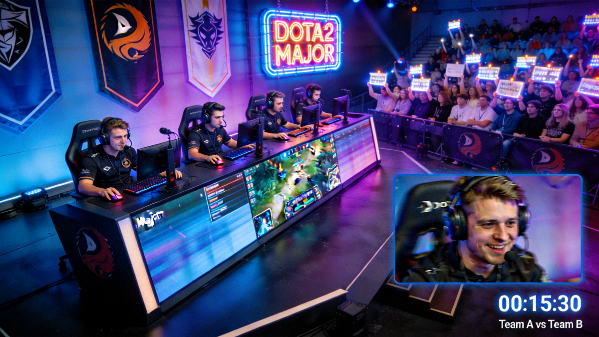 DOTA2 Major淘汰赛高清电竞直播画面现场